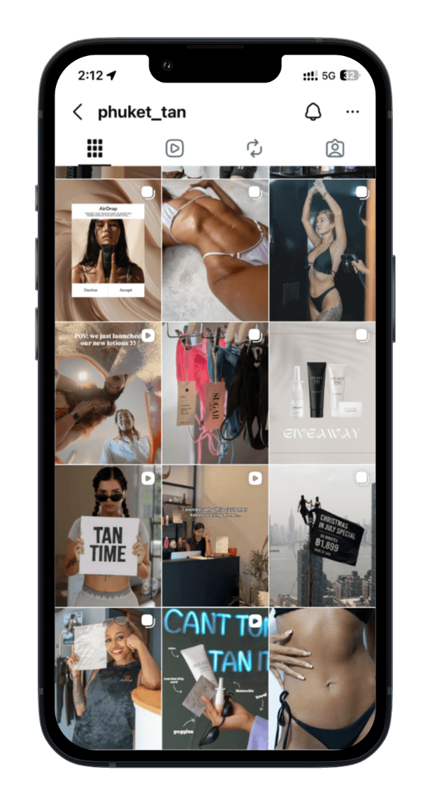 Phuket Tan Digital Marketing project mockup